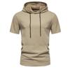Men's Waffle Short Sleeve Hoodie Lightweight Pullover Summer Casual Hooded Sweatshirts Breathable T-Shirts Moisture Wicking Dry Fit Shirts for Men