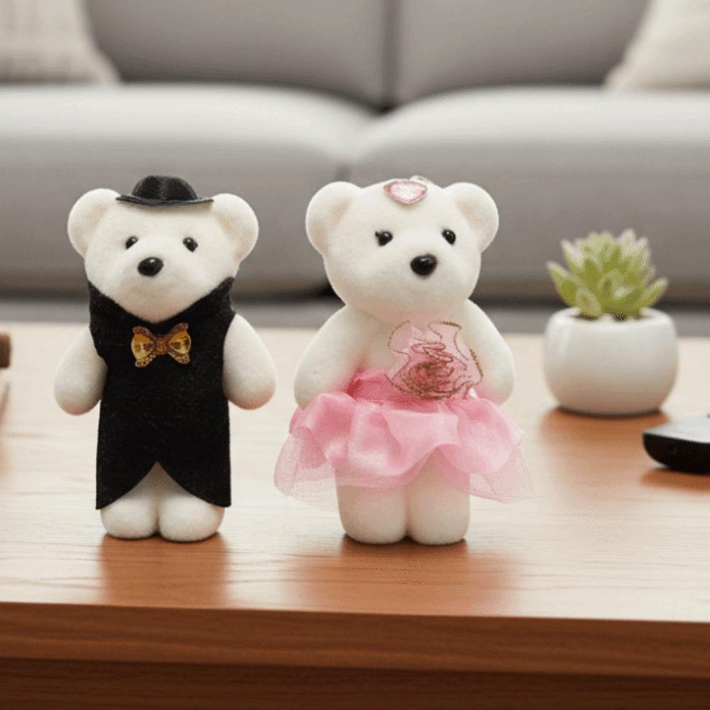 10pcs Foam Bear Bear Plush Foam Toys Couple Bear Cartoon Bouquet Doll Valentine's Day