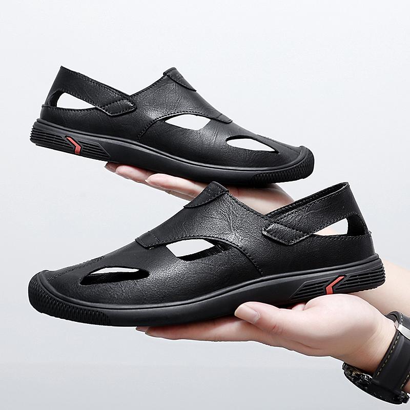 

Модные мужские мокасины Slip-On Роскошные модные кожаные летние дышащие мужские повседневные туфли для отдыха на открытом воздухе Плоские деловые туфли мужские Трендовые мокасины 46 чёрный