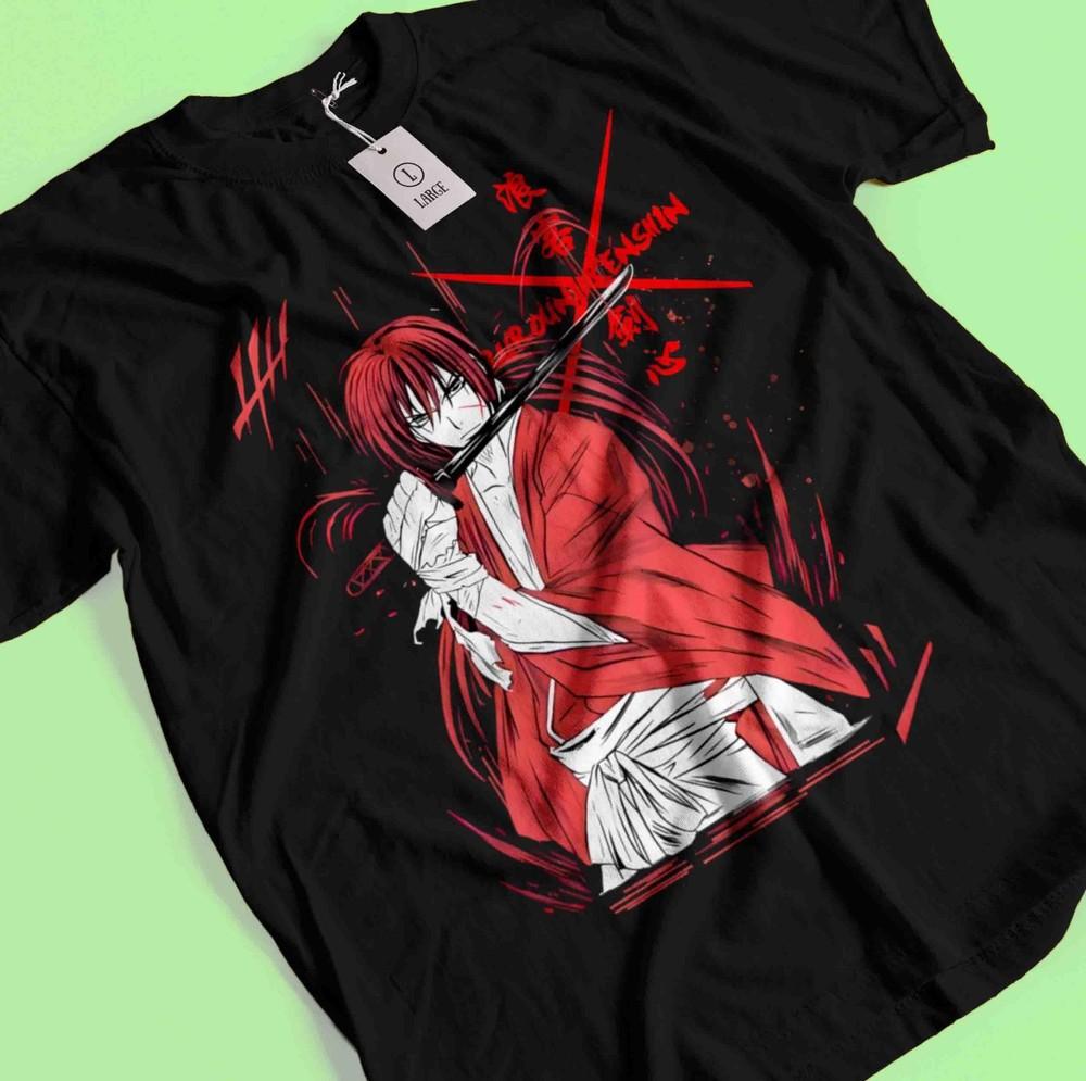 Rurouni Kenshin Shirt Samurai Himura T-Shirt Makoto Shishio Aoshi Saito Hajime