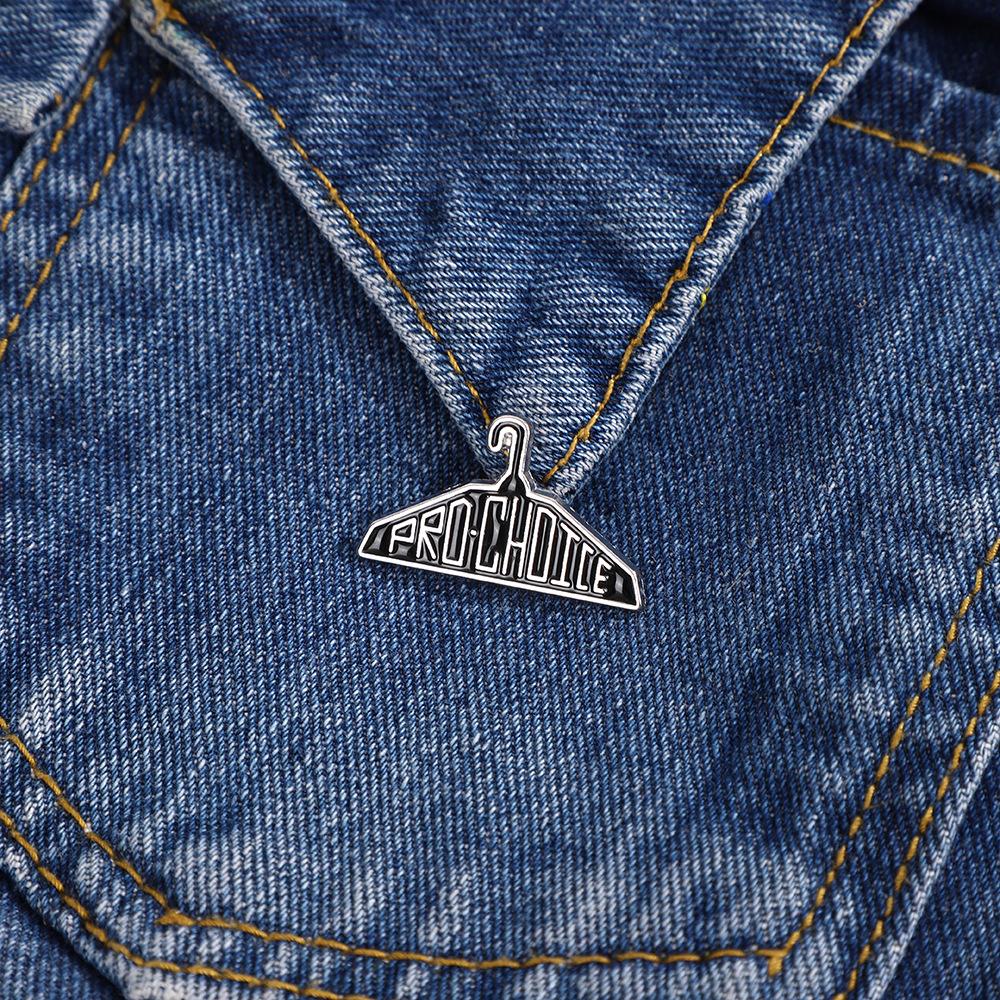 Design Hanger Brooch Cartoon Cute English Alphabet Accessories Pin Accessories