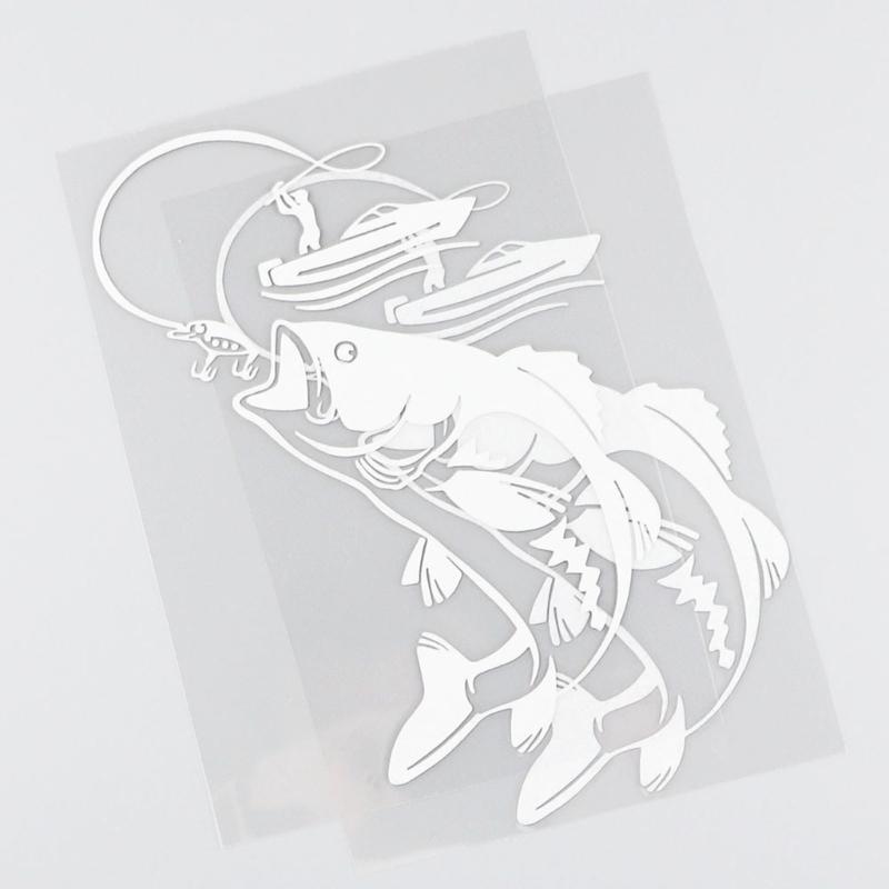 Easy Cleaning Vehicle Sticker Decal With Fishing Theme Water Resistant Surfaces Simple Maintenance For Most Car Models
