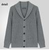 Men's Casual Cardigan Sweaters Shawl Collar Long Sleeve Knit Button Down Cardigans Lightweight Fall Winter Work Sweater Knitted Jacket Outwear for Men