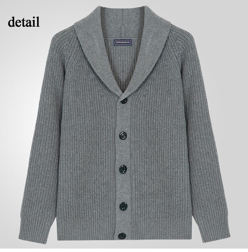 Men's Casual Cardigan Sweaters Shawl Collar Long Sleeve Knit Button Down Cardigans Lightweight Fall Winter Work Sweater Knitted Jacket Outwear for Men