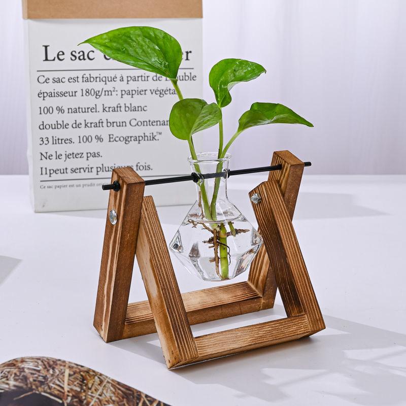 

Стеклянные колбы-кашпо в форме сердца с деревянной подставкой – Гидропонные вазы для домашнего декора D-1