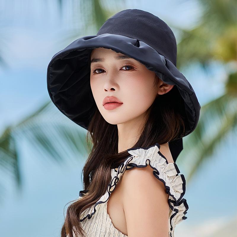 Hat women's spring and summer sunshade sunscreen hat sun hat summer UV protection bucket hat