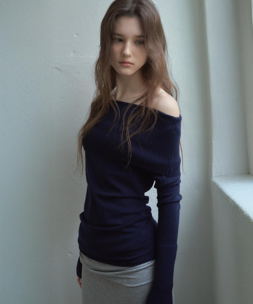 CITTA Every Day Wool Off-Shoulder Knit_Ctk252(4Color)