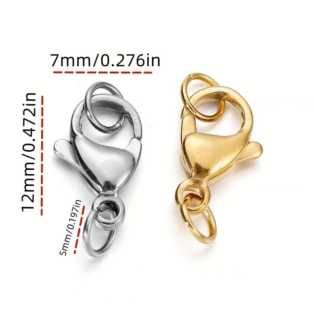 120Pcs/Set Lobster Clasp Jump Rings For Bracelet Necklace Chains DIY Jewelry Making Findings Supplies