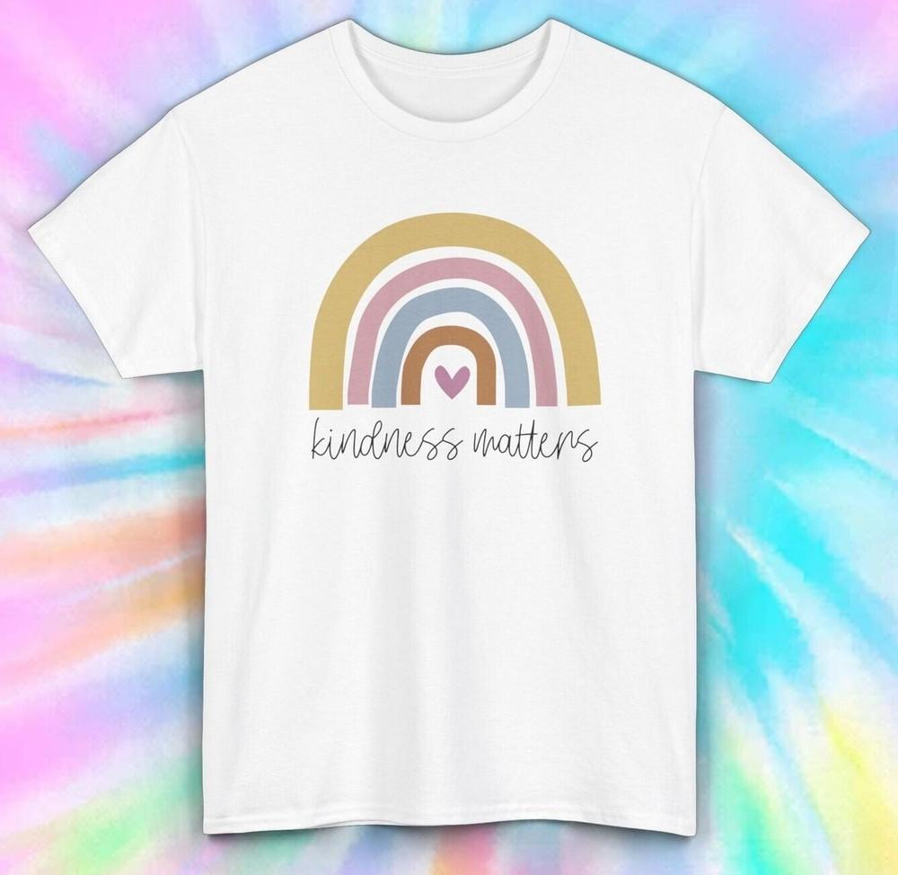

Kindness Matters Shirt | Rainbow Heart Design | Uplifting Tee S-5XL 2XL