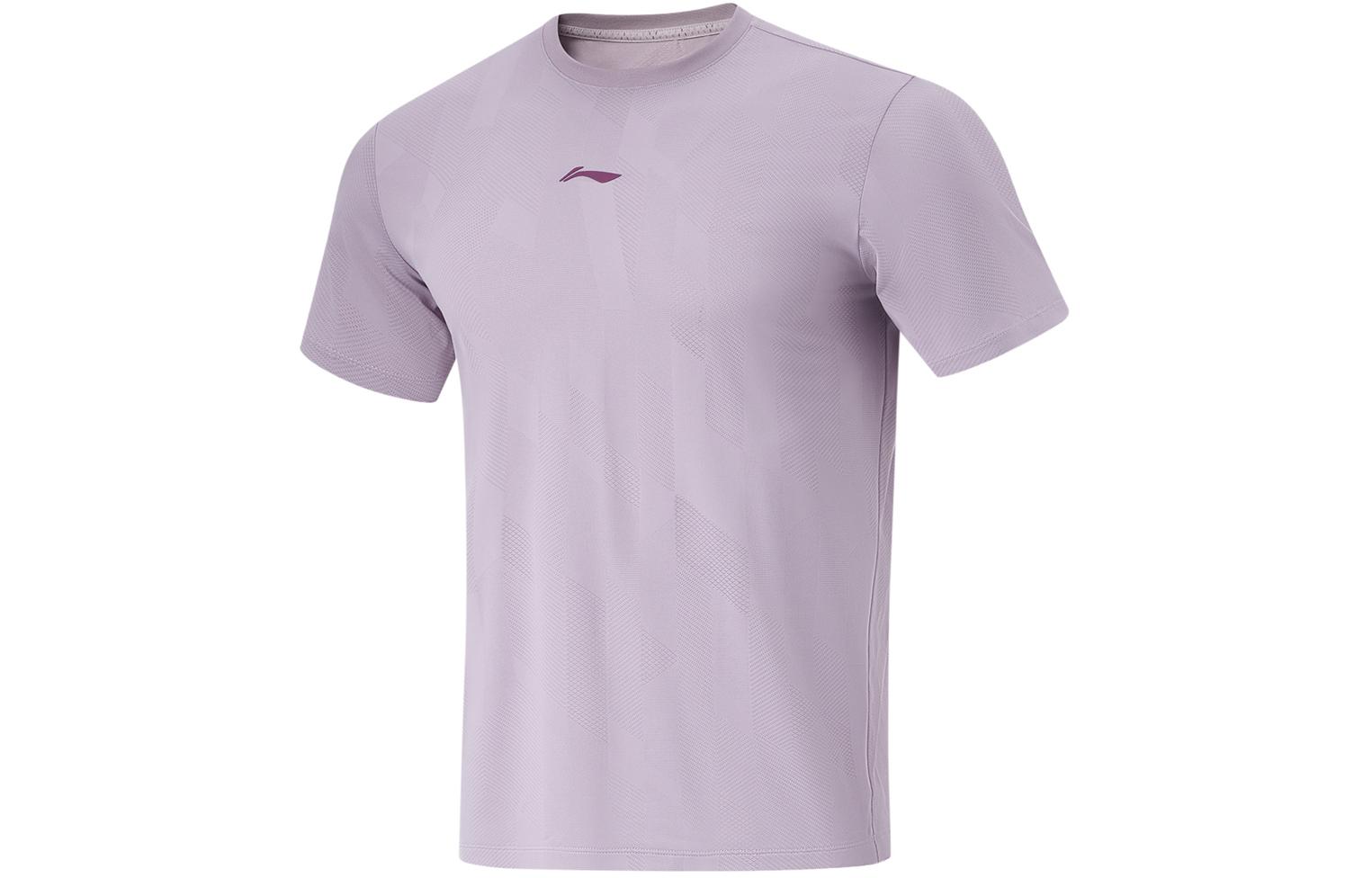 Li Ning Fitness Series T Shirt Men s Brocade Purple ATSU425-11 L