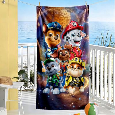 Paw Patrol5 Beach Towel Super Soft Microfiber Quickdry Fabric Comfortable Lightweight