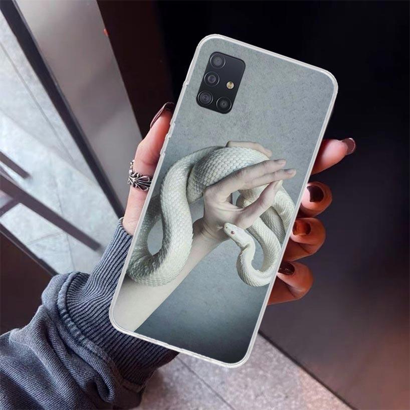 Animal Leather Snake Scales Phone Case For Samsung Galaxy A52 A51 A50S A32 A22 A12 A02S A72 A71 A31 A70 A30S Note 20 Ultra 10 Pl