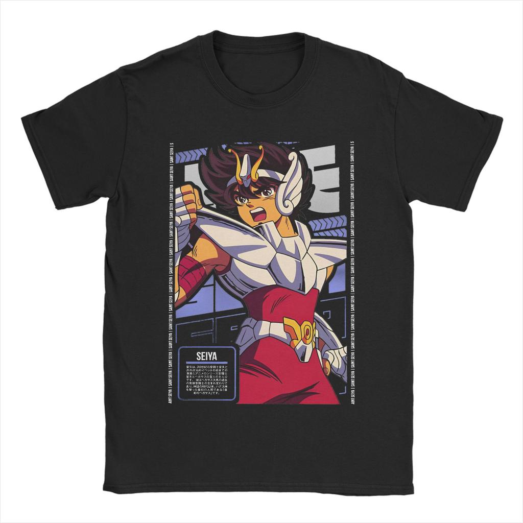 Knights Of The Zodiac Unisex Unisex T Shirts Anime Vintage Tee Shirt Short Sleeve Crewneck Tshirt Cotton Graphic Clothes