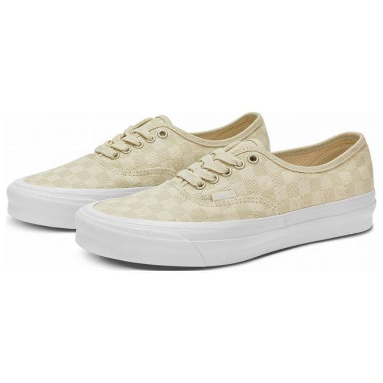 Vans OG Authentic LX Checkerboard Vintage Unisex Sneakers Cream VN0A5FBD0VW