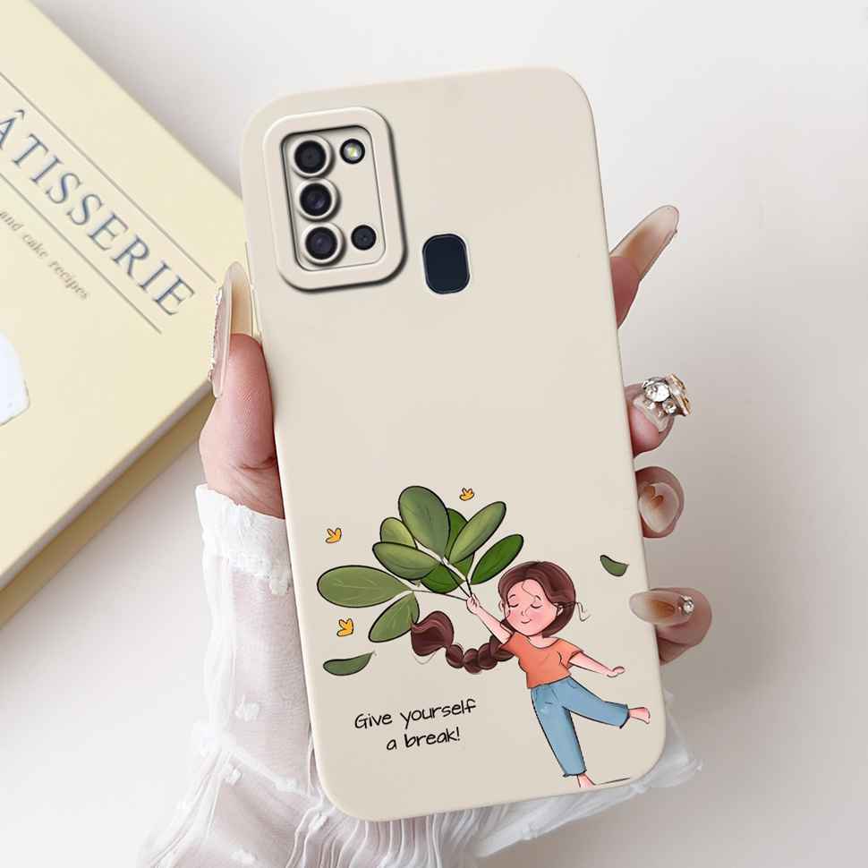 For Samsung Galaxy A21s SM-A217F Case Fashion Love Bow Cute Rabbit Soft Silicone Cover For Samsung A21s A 21S 6.5" Phone Cases