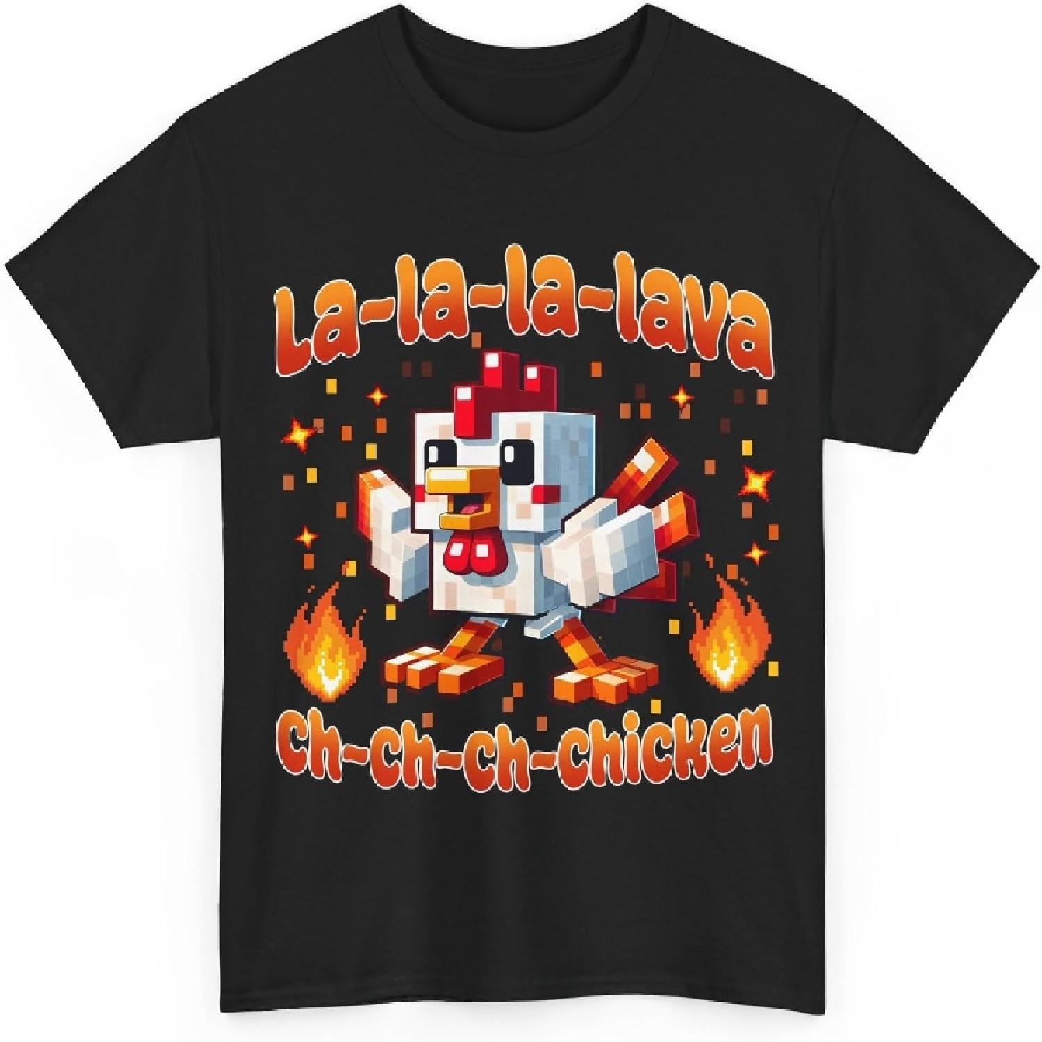 

La-La-La-Lava Ch-Ch-Ch-Chicken Shirt – Funny Screaming Cartoon Chicken Tee, Chaos Humor Graphic Top XXXXXL різнокольоровий