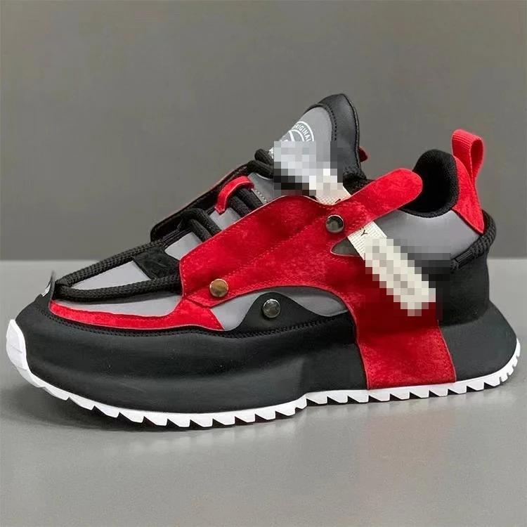 Fashion Chunky Sneaker Men Designer Soft Sole Running Shoes Fashion Casual Microfiber Leather Breathable Height Increased Platform Shoes