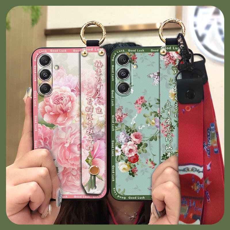 Soft Case Ring Phone Case For Samsung Galaxy M34 5G/F34/SM-M346B Silicone Dirt-resistant Wristband Kickstand Back Cover