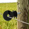 Electric Fencing Trellis Insulator Screw Fence Post Black Insulator Ring Socket Tool Garden Animal Fence Husbandry Accessories