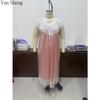 Short-Sleeved Nightgown Loose Casual Home Lace Plus Size Pajamas