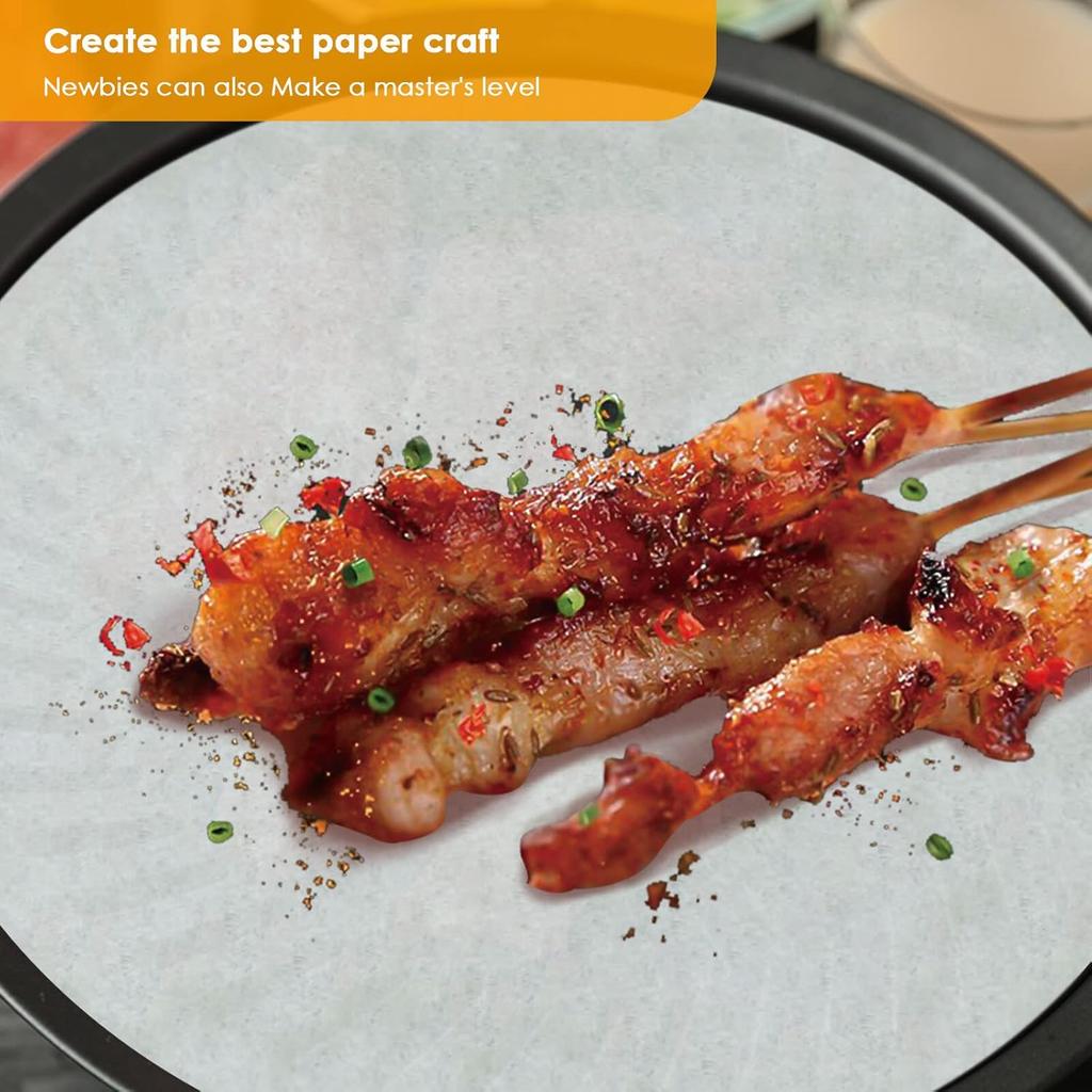 100 PCS Parchment Paper, 11 Inch Round Baking Paper Liners, Unbleached Barbecue Paper Baking Sheets for Cooking, Steaming, Baking Cakes, Cookies,