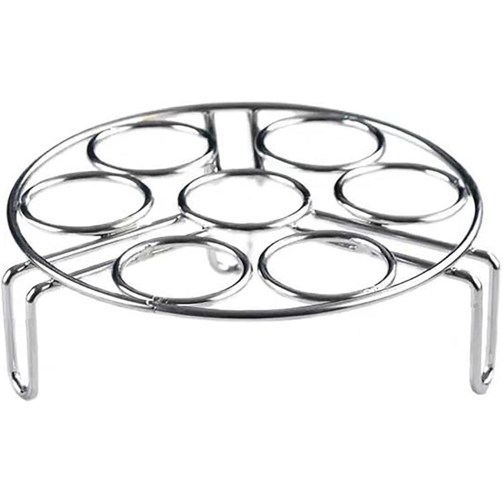 1 Piece Steamed Egg Rack, 6.2inch 7 Hole Round Food grade Stainless Steel Steamer for Steaming, Cooling and Baking Food