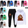 Steves Lava Chicken Kids Hoodie And Pants Set With Cotton Fabric For Playwear And Daily Use
