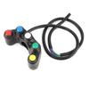 5 Buttons ATV Motorcycle Control Switch Assembly for 22mm (78in) Handlebar with Waterproof Handle