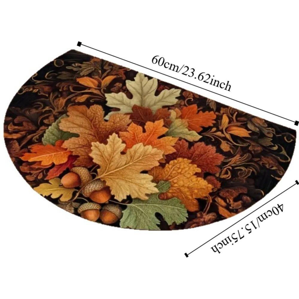 Flower Floral Welcome Rugs Boho Door Mat New Half Round Doormat  Indoor Outdoor