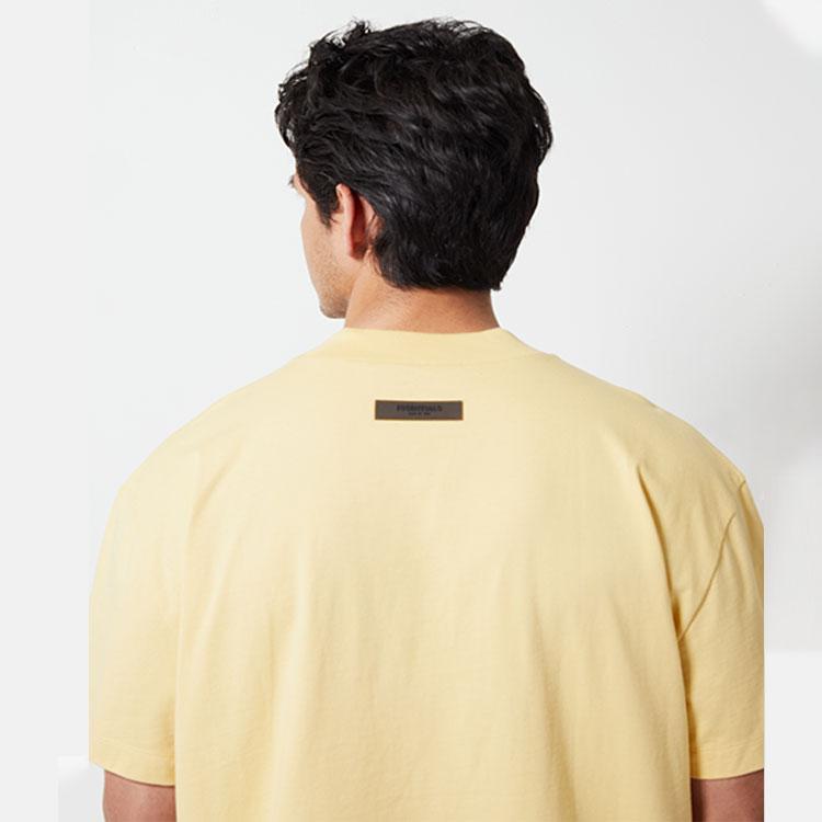 Fear of God Essentials Short-Sleeve Tee Light Tuscan Unisex Tops Yellow 125BT222002F