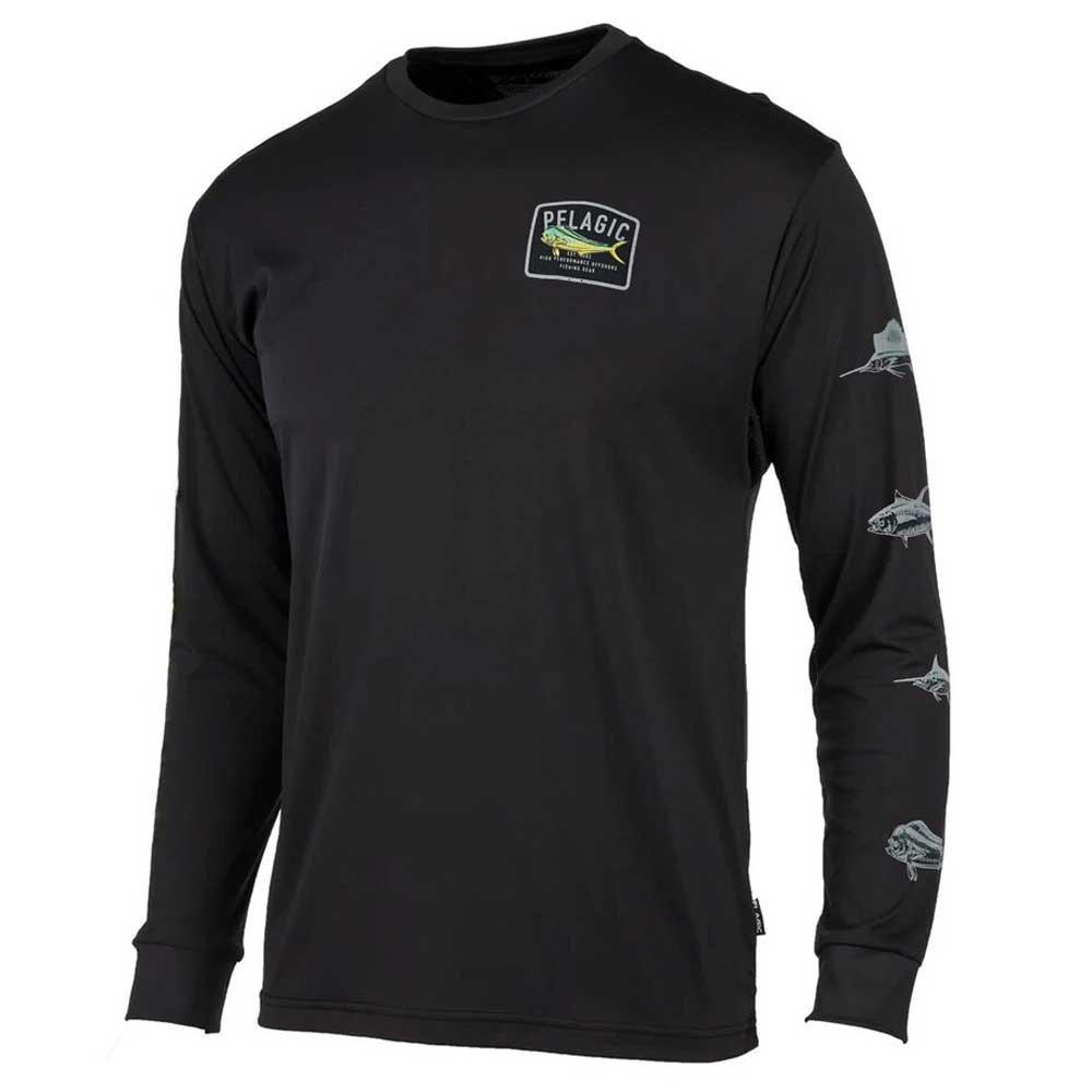 PELAGIC Long Sleeve Crew Neck Fishing Suit Sunscreen Ice Silk Feeling Luya Fishing Breathable Leisure Sports Fishing Suit