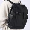 COACH Hudson 26 Logo embossed flap and drawstring closure Pebbled cow leather Hiking bag Backpack Medium Men's Black