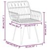 VidaXL 3-Piece Garden Dining Set, Dining Chairs with Armrests, Furniture Set with Table, Furniture of 3157829