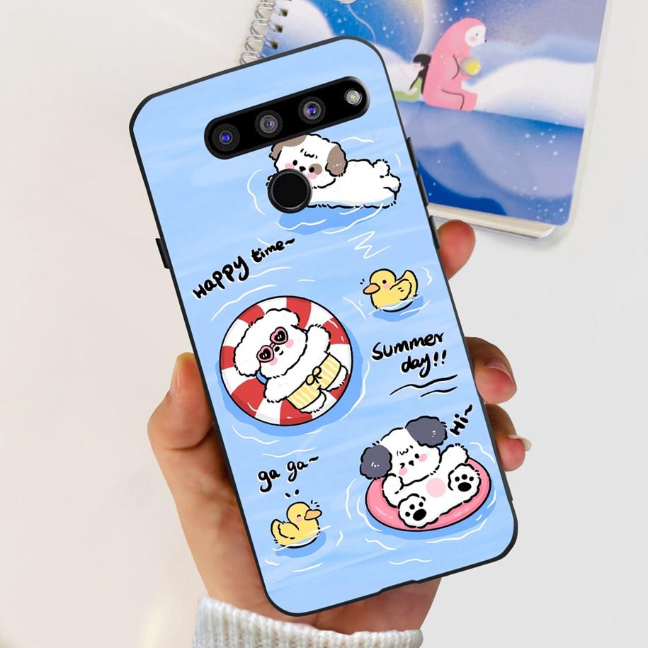 For LG V50 ThinQ 5G Case LM-V500EM Phone Cover Fashion Flower Butterfly Soft Silicone Back Cover For LG V40 V50s Thinq 5G Bumper