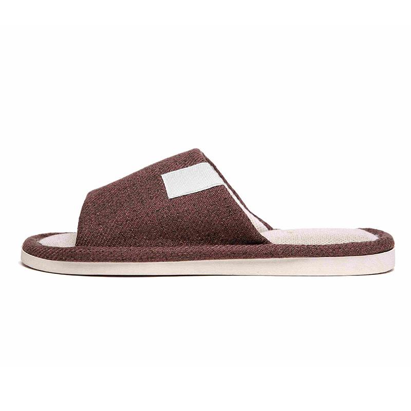 Linen slippers deodorant and non-slip indoor cotton and linen cool slippers women's summer breathable home leisure sandals free shipping
