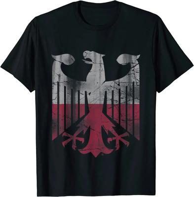Vintage GerUnisex Polish Family Eagle Flag TShirt 100 Cotton ONeck Summer Short Sleeve Casual Unisexs Tshirt Size S3XL