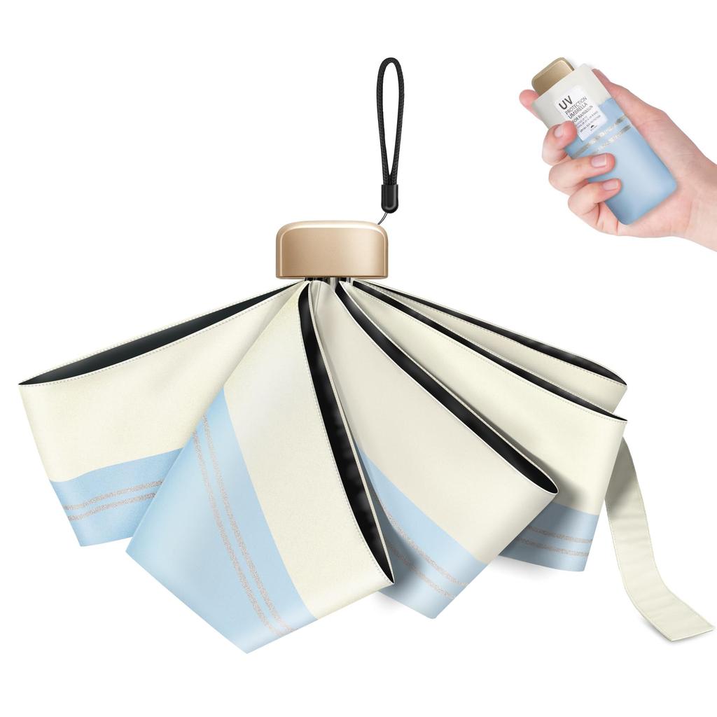 Parasol with UV light heat blocking fits in your Folding UV 6 for men and prevents prevents for both sunny and rainy stylish Day fabric windproof and