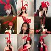 High-End Handmade Lace Rabbit Ears Headband for Parties and Prom