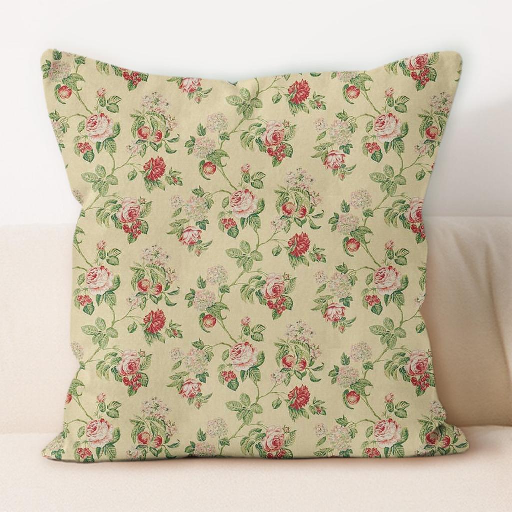Ins Style Retro Floral Pillowcase Soft Fabric Sofa Cushion Cover Bedroom Decor Pillow Case