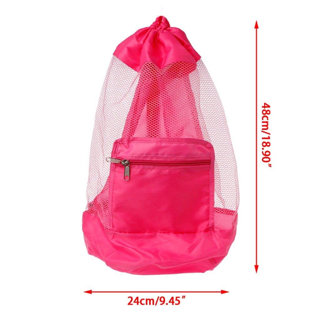 Kingsie Mesh Toy Bag, Sandbox Bag, Sand Play Supplies, Toy Storage Bag (Blue)