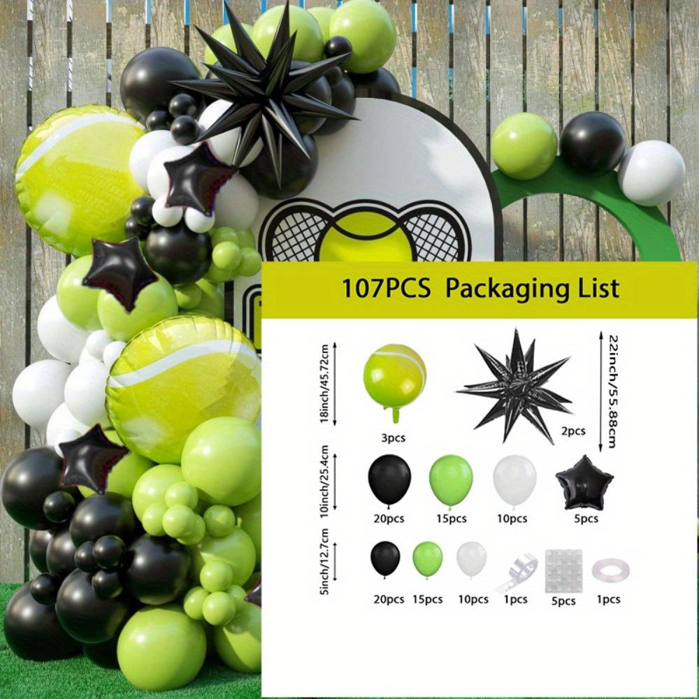 

107PcsTennis Balloon Garland Arch Set,suitable for Party Decorations,such As Sports Birthdays and Anniversaries and Other Scenes Other