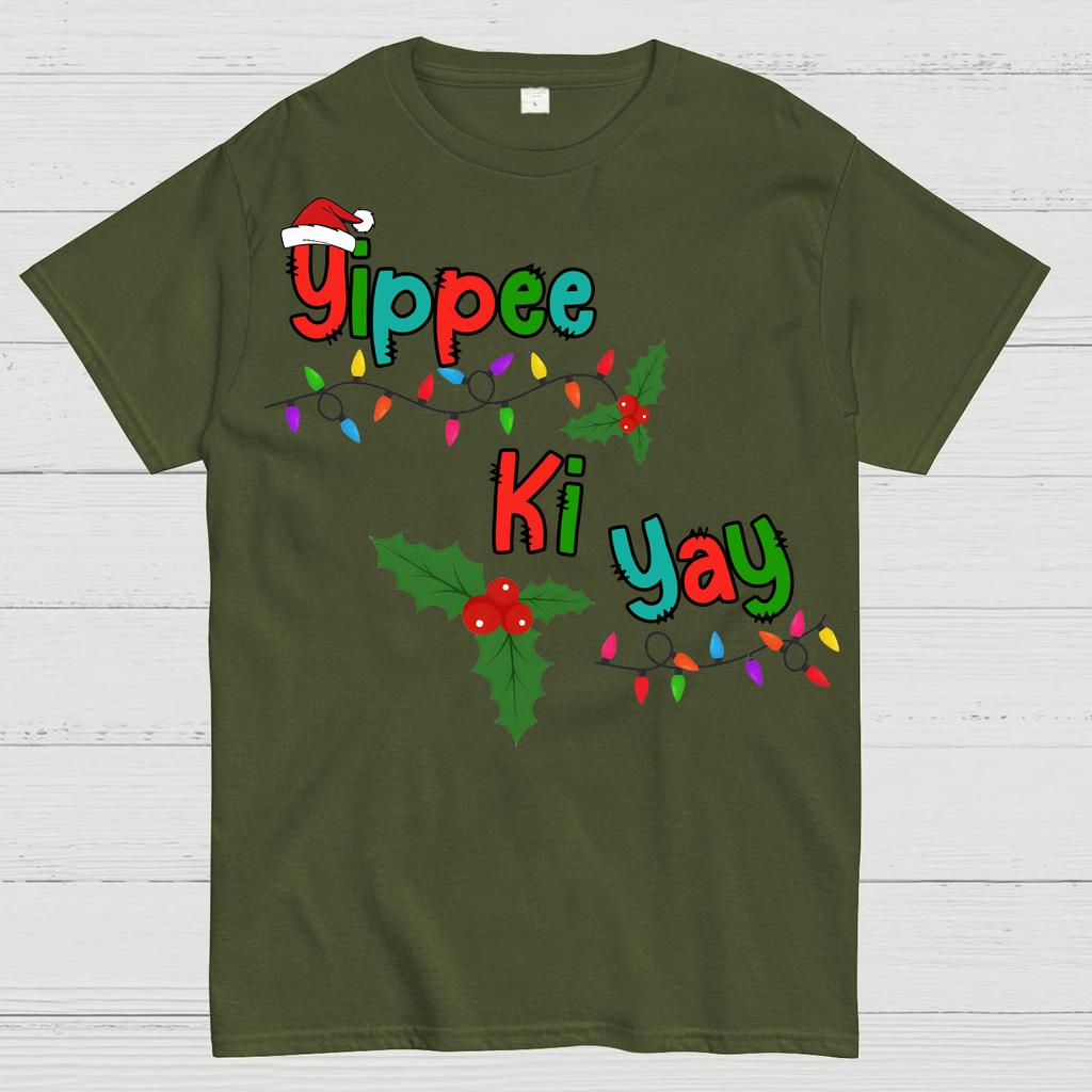 Yippee-Ki-Yay Christmas Unisex 100% Cotton Summer Casual Cool Loose T-Shirt