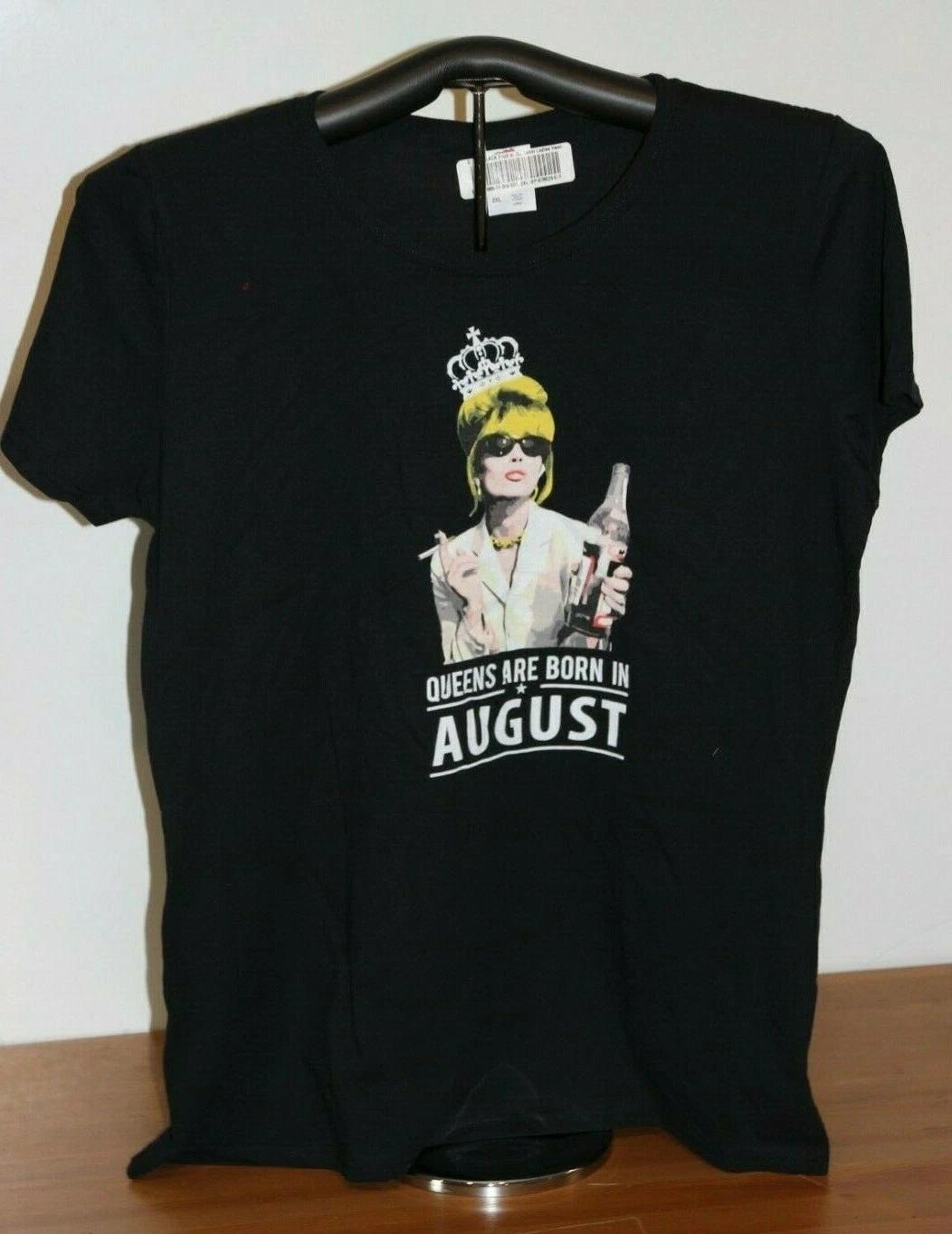 

Queens are born in August 100% Cotton T-shirt Mens Tees Top Ladies 2XL, Black 3XL
