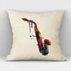 1Pcs/Set Music Series Printed High Qulity Linen Decorative Pillow Case Black White Cushion Cover Car Seat Sofa Decor 45X45Cm