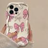 Pink Bowknot Fashion Color Phone Case for iPhone 17 16 15 14 Plus 13 12 11 Pro Max XS X XR 17 Air 16E Soft Silicone Cases Cover
