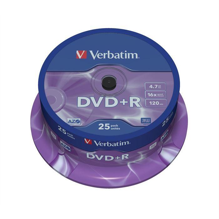 DVD+R - VERBATIM - 16x - 4,7 GB - Vřeteno 25 kusů