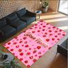 Hearts Theme Crystal Velvet Floor Rug Personalized Custom Name Text Warm Carpet Home Decoration