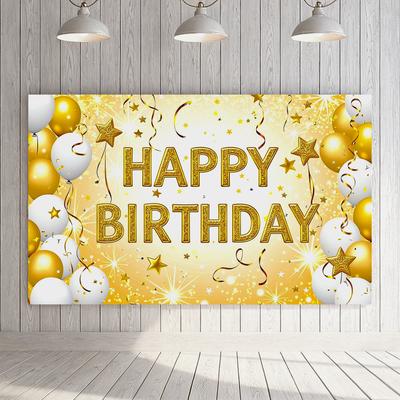 Golden Theme Party Decor Banner  Banner Celebration Banner For Event Celebration Adult Party Milestone