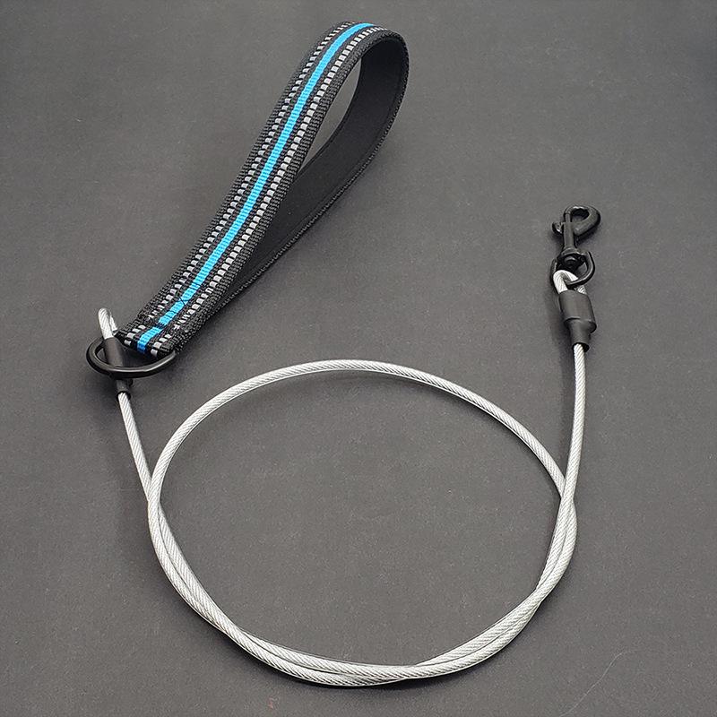 Durable Anti-Bite Steel Wire Dog Leash for Medium & Large Breeds