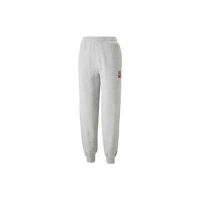 X Vogue Collaboration Solid Color Letter Logo Label Sports Pants Women Bottoms Gray 536693-04